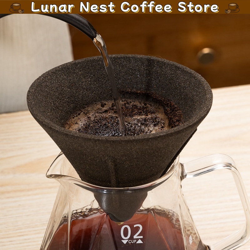 Coffee Dripper V60 - Koonan V60 Keramische Koffiefilterhouder Papierloos Handfilter