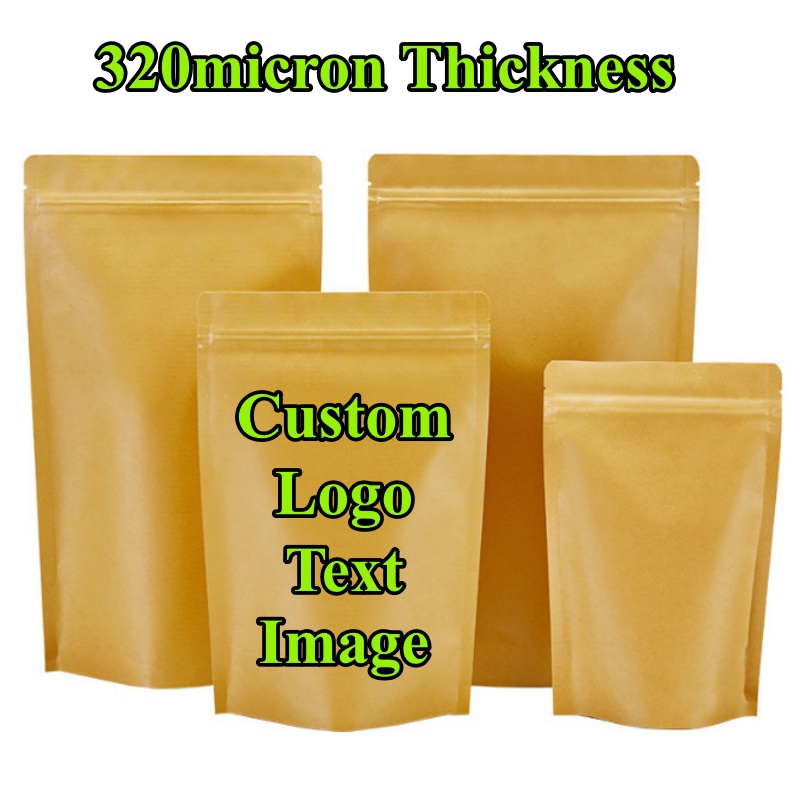 Coffee Tea Logo - 100 STUKS Stand-up Kraftpapier Folie Ziplock