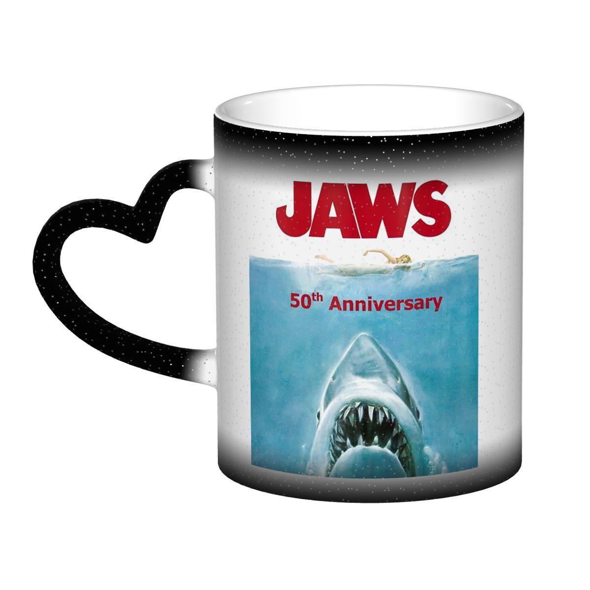 Coffee Tea Logo - Jaws 50e verjaardag logo mok grappige