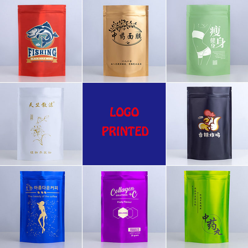Coffee Tea Logo - Hersluitbare stand-up aluminiumfolie ritssluitingszak, op maat