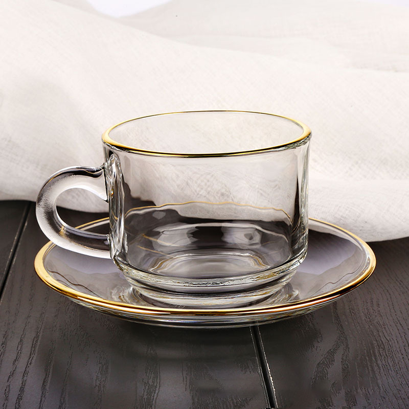 Gouden Rand Glazen Koffiekopje - Espresso Cup Saucer recensie en prijs