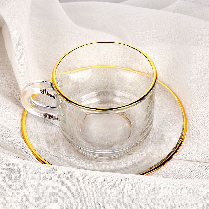 Gouden Rand Glazen Koffiekopje - Espresso Cup Saucer recensie en prijs