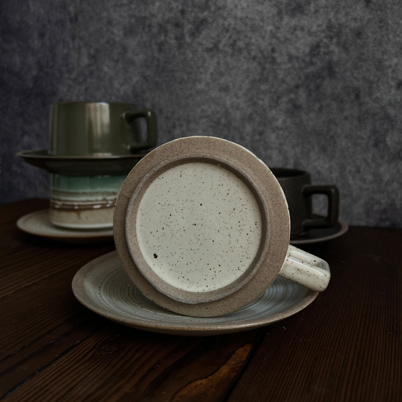 Retro steengoed koffiekop- en  - Espresso Cup Saucer recensie en prijs