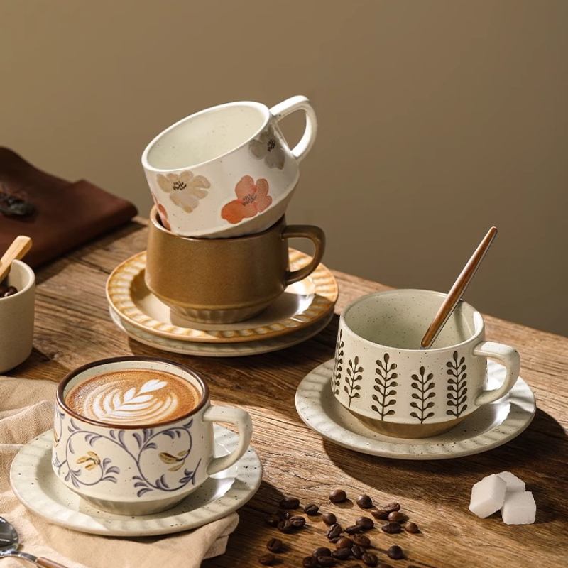 Retro keramische beker grof aa - Espresso Cup Saucer recensie en prijs