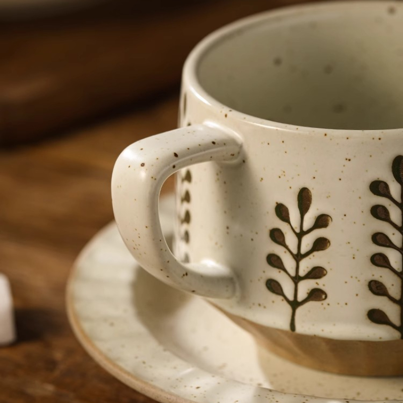 Retro keramische beker grof aa - Espresso Cup Saucer recensie en prijs
