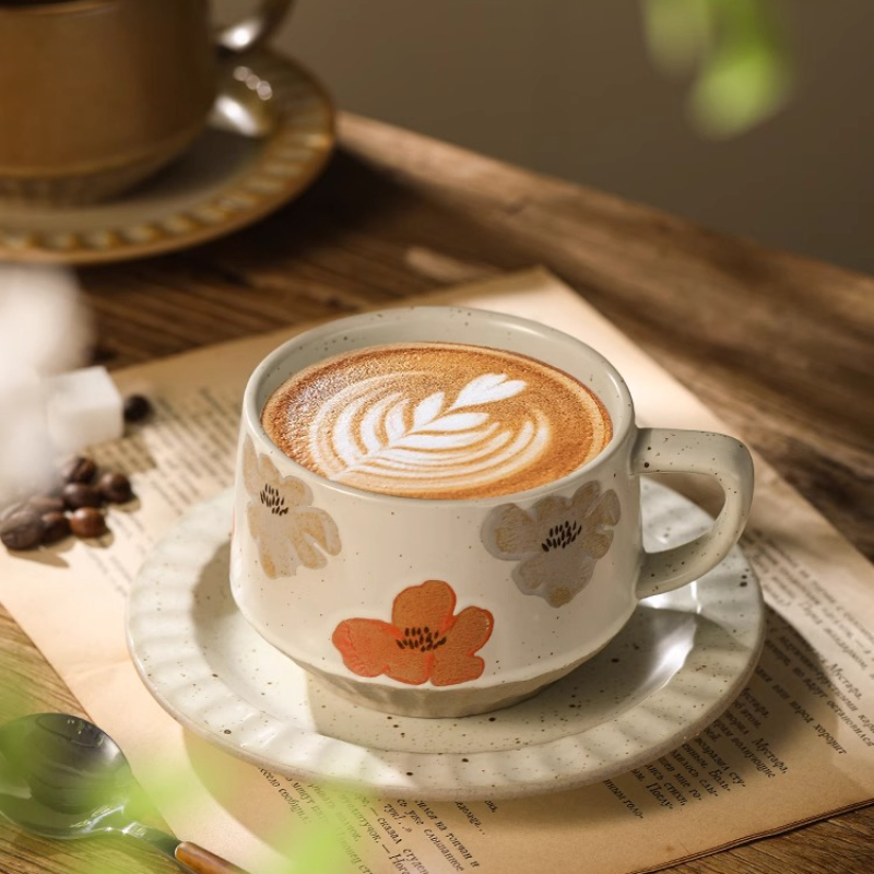 Retro keramische beker grof aa - Espresso Cup Saucer recensie en prijs