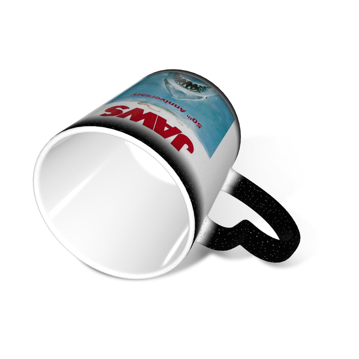 Jaws 50e verjaardag logo mok g - Coffee Tea Logo recensie en prijs