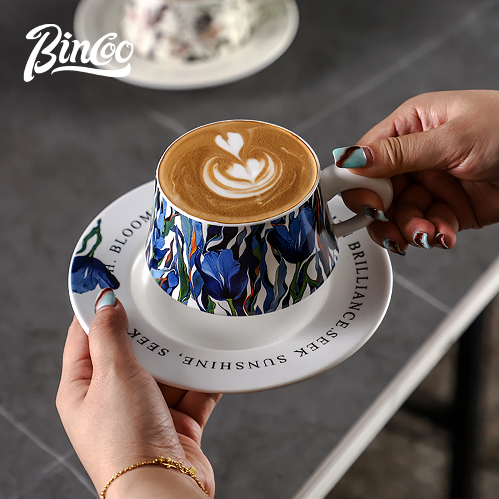 BINCOO 260 ml Keramische Koffi - Espresso Cup Saucer recensie en prijs