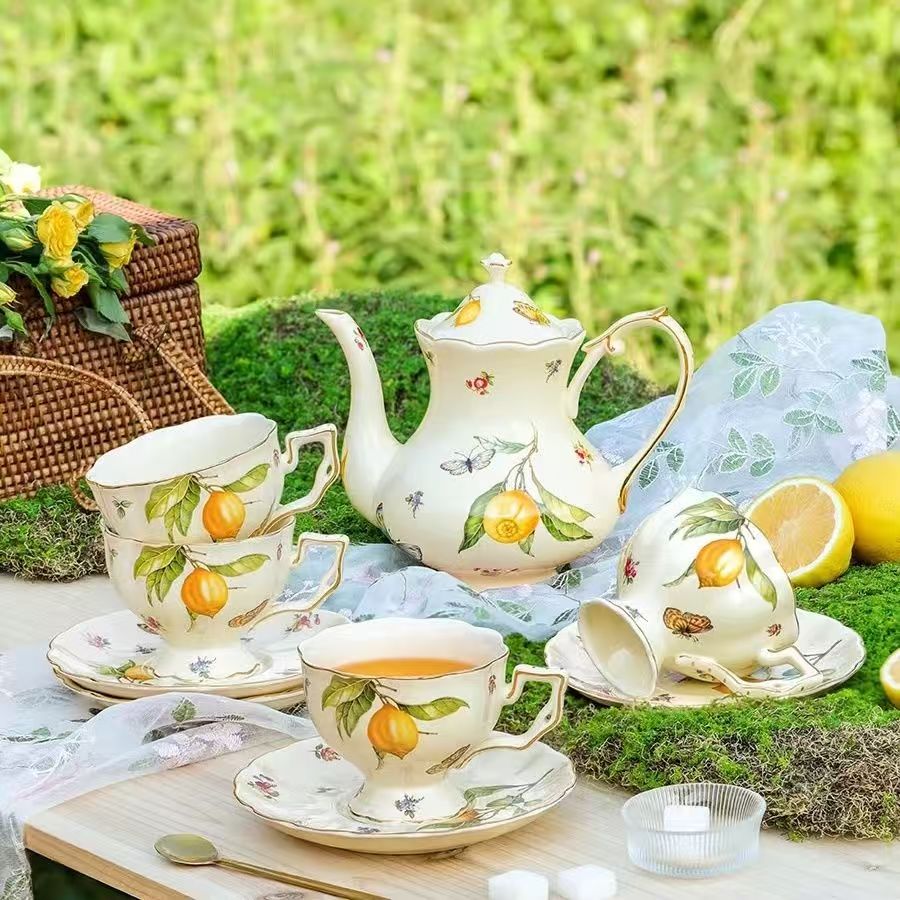Citroenkleurige theepot, koffi - Espresso Cup Saucer recensie en prijs
