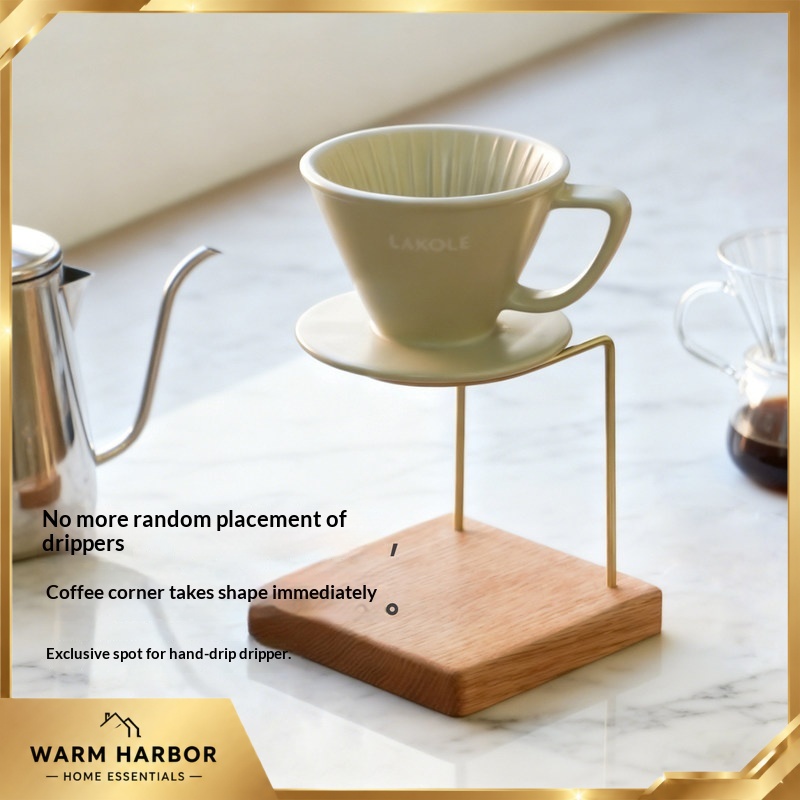Houten koffiehouder voor pour- - Coffee Dripper V60 recensie en prijs