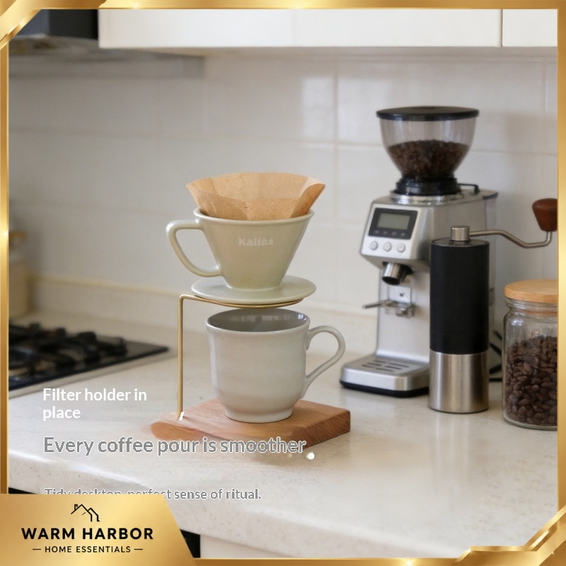 Houten koffiehouder voor pour- - Coffee Dripper V60 recensie en prijs