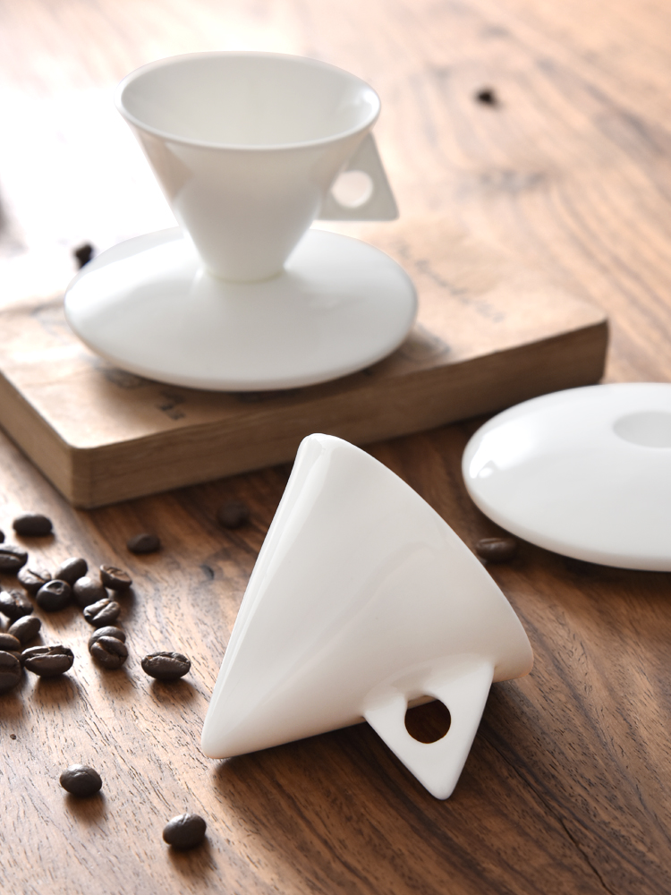 Bone China Handgezet koffiekop - Espresso Cup Saucer recensie en prijs