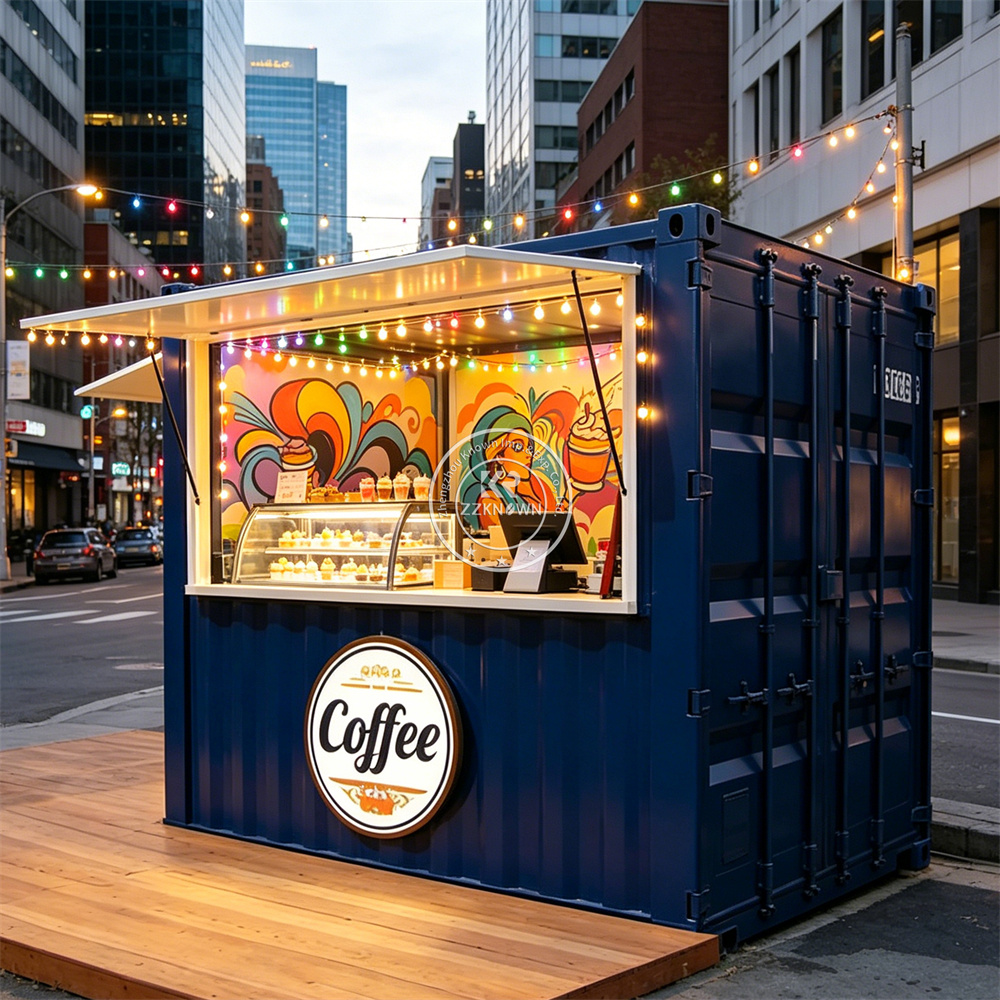Mobiele buitencontainerbar, fo - Coffee Tea Kiosk recensie en prijs
