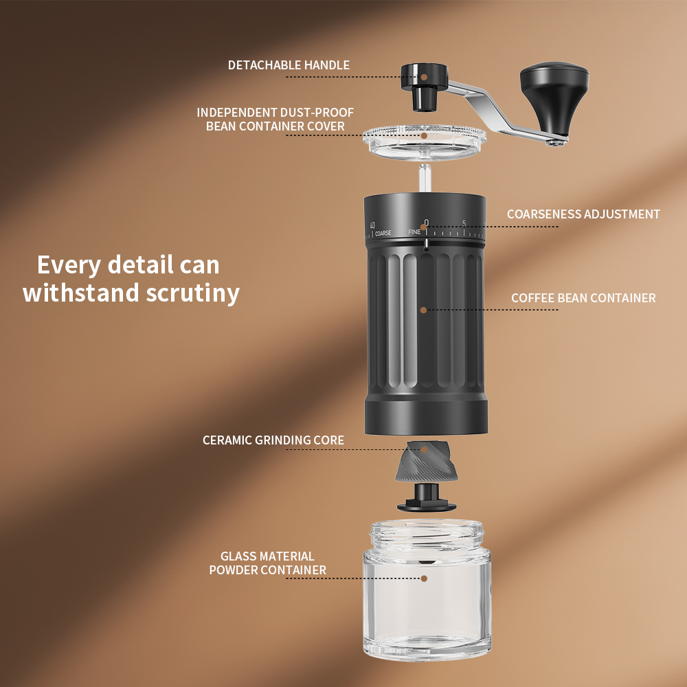 Extern verstelbare conische ma - Burr Hand Grinder recensie en prijs