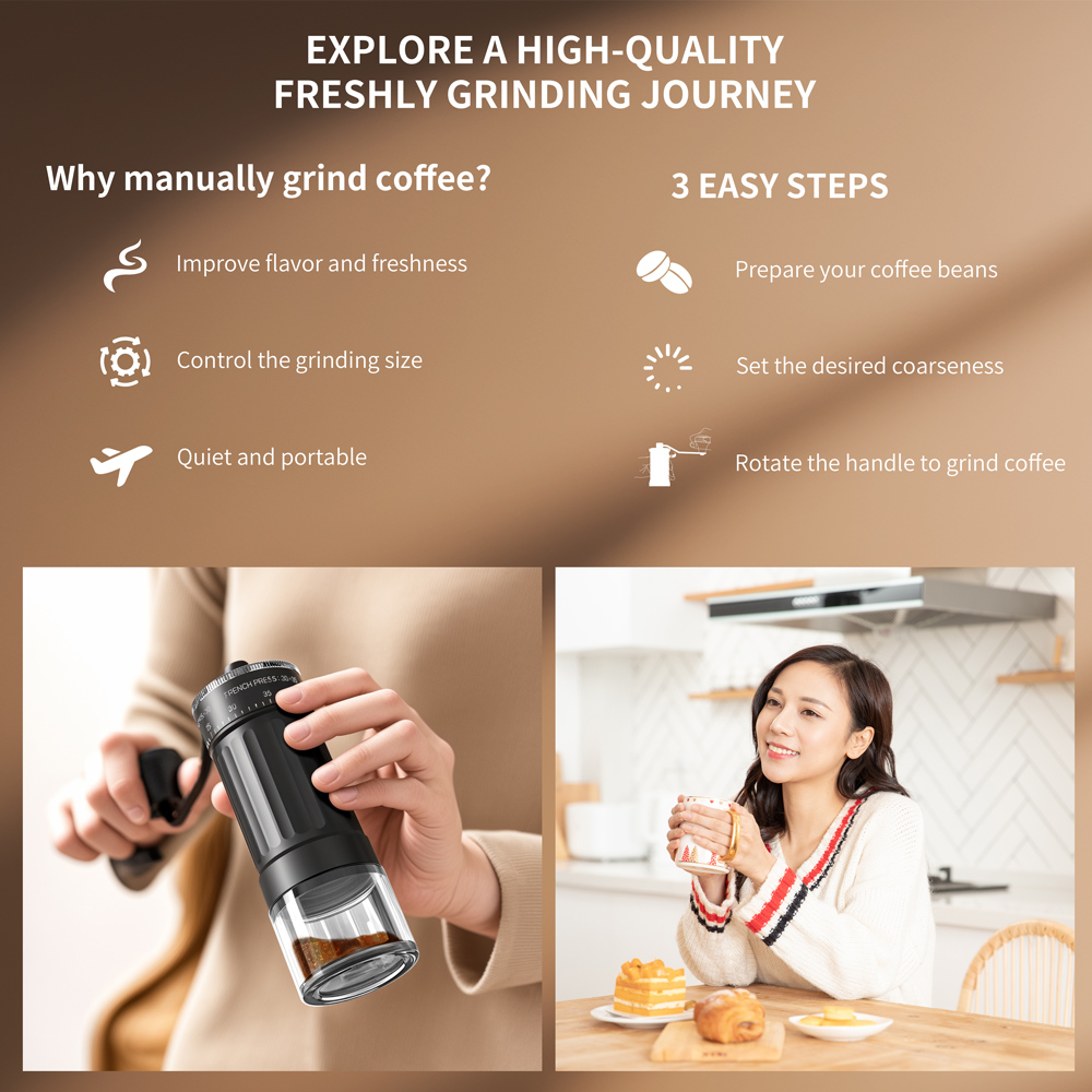 Extern verstelbare conische ma - Burr Hand Grinder recensie en prijs